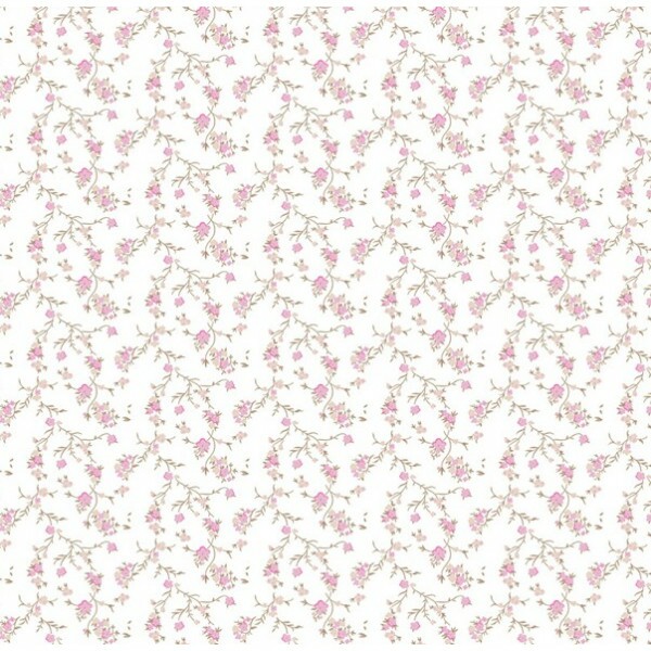 COLEÇÃO ELEGANCE - FLORAL ROSA COM RAMOS- ( FD 300 ) - R