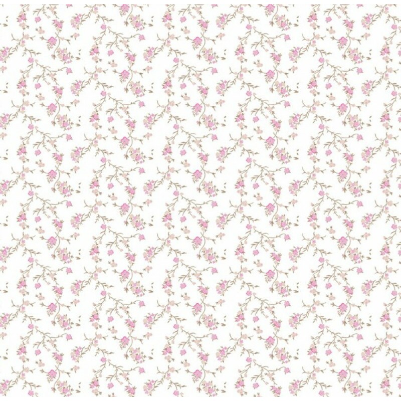 COLEÇÃO ELEGANCE - FLORAL ROSA COM RAMOS- ( FD 300 ) - R