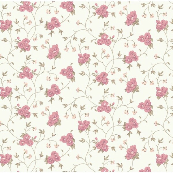 COLEÇÃO ELEGANCE - FLORAL MEDIO ROSE COM RAMOS- ( FD 300 ) - R