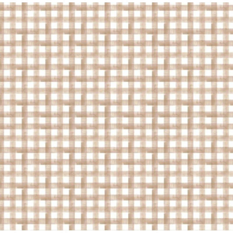 MR26 - TRICOL. COLEÇÃO DUPLA FOFURA - XADREZ BEGE - 100% ALGODÃO - A2240-001