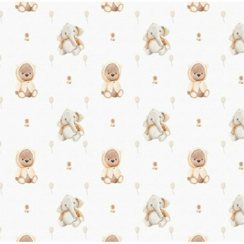 MR26 - TRICOL. COLEÇÃO DUPLA FOFURA - URSO E ELEFANTE - 100% ALGODÃO - A2238-001