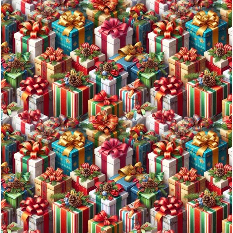 COLEÇÃO NATAL - TRIC. DIGITAL - CAIXA DE PRESENTES - C