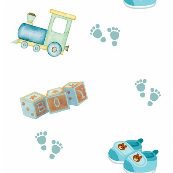 COLEÇÃO TWO BABY - FRALDA EST. DIGITAL QUADRADINHO 2 X 2 - DADOS, SAPATOS, TREM - 95765-001