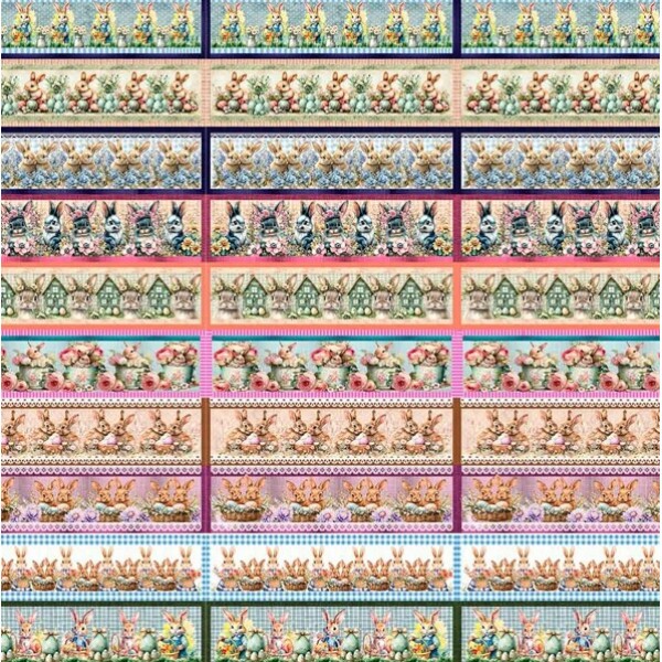 DZ25 - TRICOL. COLEÇÃO JUARI SOUZA - COLEÇÃO PASCOA 2026 - BARRADO - 100% ALGODÃO - A0783-001