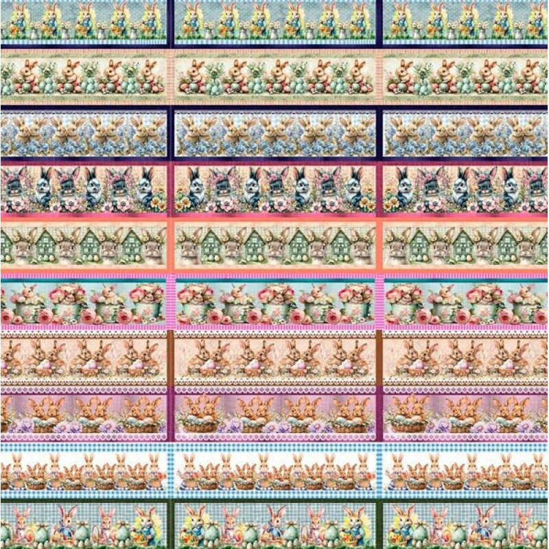 DZ25 - TRICOL. COLEÇÃO JUARI SOUZA - COLEÇÃO PASCOA 2026 - BARRADO - 100% ALGODÃO - A0783-001