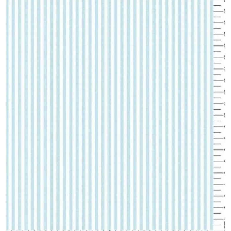 TRICOLINE FIO TINTO LISTRADO 3 MM TURQUESA - 100% ALGODÃO