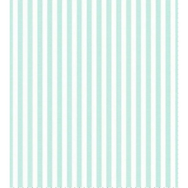 TRICOLINE FIO TINTO LISTRADO 5 MM VERDE AGUÁ- 100% ALGODÃO