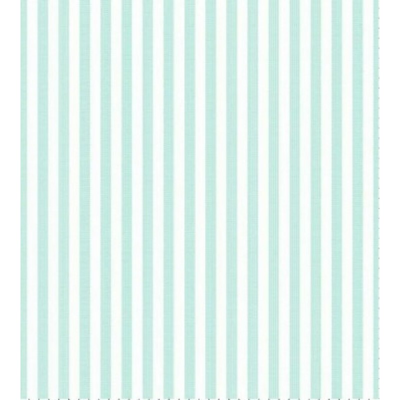 TRICOLINE FIO TINTO LISTRADO 5 MM VERDE AGUÁ- 100% ALGODÃO