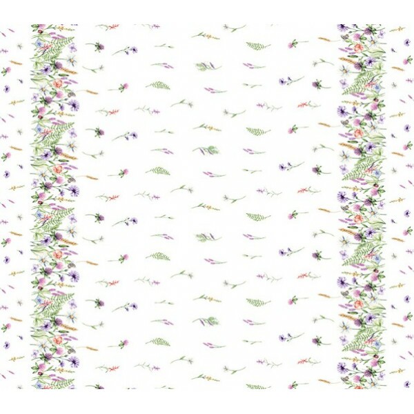 COL. FLORATA - SARJA DIGITAL HIDRORREPELENTE BOTANICALS BARRADO FLORAL C/ BORBOLETAS - 80333 -001