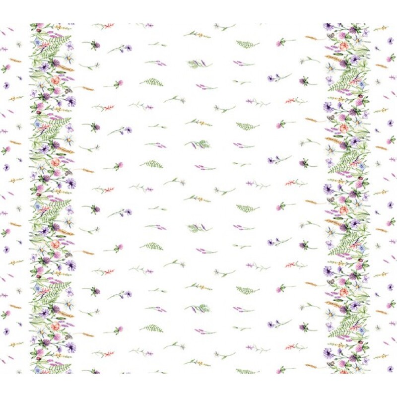 COL. FLORATA - SARJA DIGITAL HIDRORREPELENTE BOTANICALS BARRADO FLORAL C/ BORBOLETAS - 80333 -001