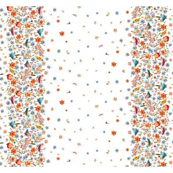 SARJA DIGITAL HIDRORREPELENTE - BARRADO PASSAROS- 100% ALGODÃO 85320/001