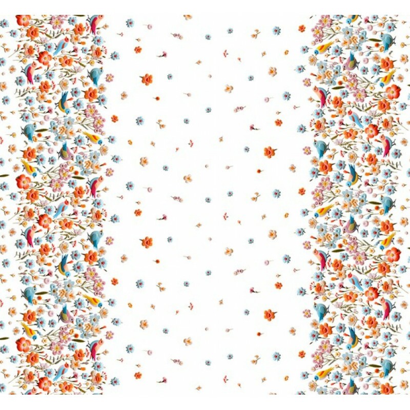 SARJA DIGITAL HIDRORREPELENTE - BARRADO PASSAROS- 100% ALGODÃO 85320/001