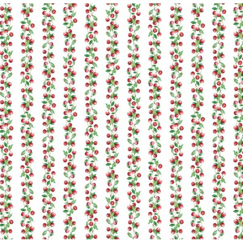 COLEÇÃO CAPSULA CHERRIES - SARJA DIGITAL EST. HIDRORREPELENTE - BARRADO DE CEREJAS- ( 87336 var,01 ) - C