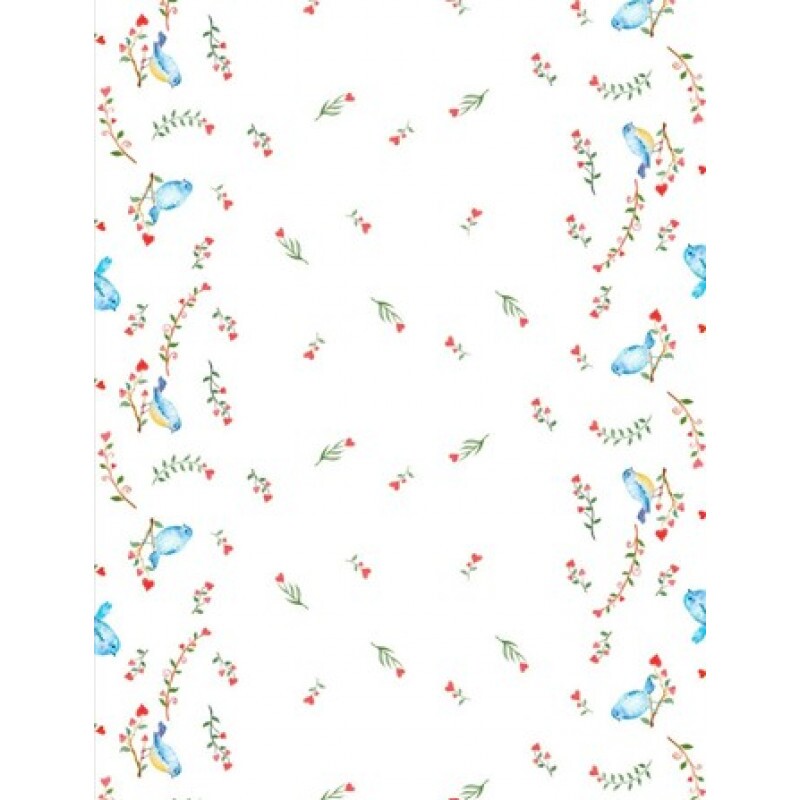 COLEÇÃO PÕE NA MESA - SARJA EST. DIGITAL HIDRORREPELENTE - PASSAROS