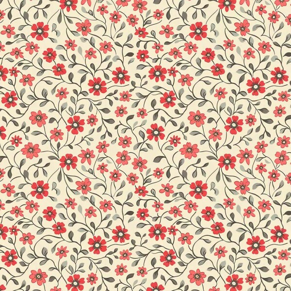 AG26 - TRICOL. COLEÇÃO FLORAL BRICK  - FLORAL MIÚDO - 100% ALGODÃO A4931-001