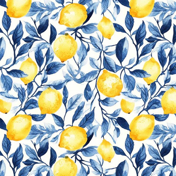 AG26 - TRICOL. COLEÇÃO LEMON - LIMÃO FUNDO BRANCO - 100% ALGODÃO A6684-001