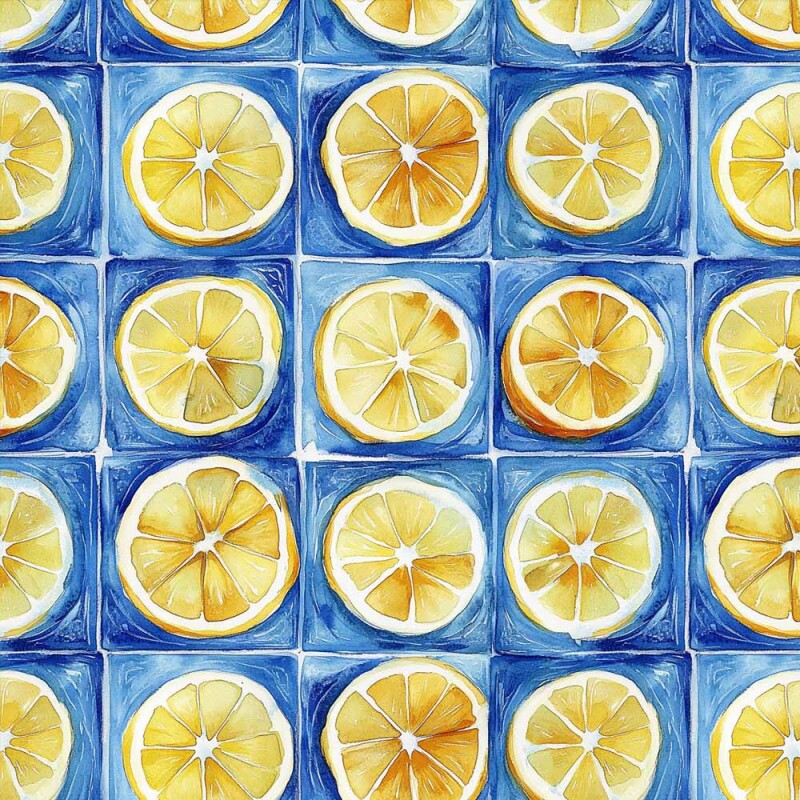 AG26 - TRICOL. COLEÇÃO LEMON - LIMÃO GEOMÉTRICO - 100% ALGODÃO A6689-001
