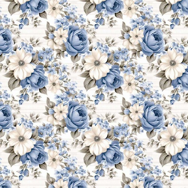 JL26 - TRICOL. COLEÇÃO BLOOMY - FLORAL MENOR - 100% ALGODÃO A4872-001