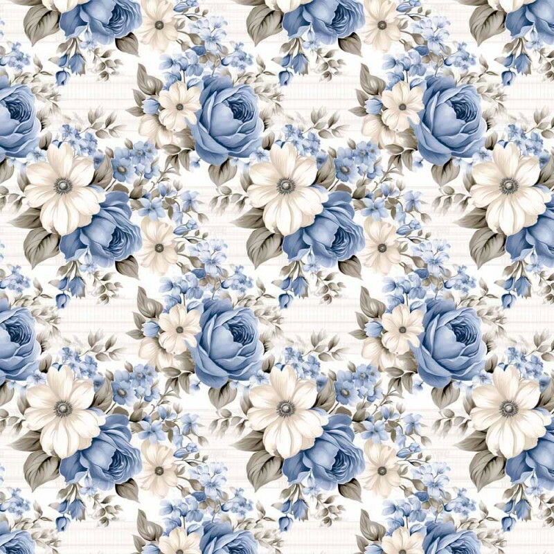 JL26 - TRICOL. COLEÇÃO BLOOMY - FLORAL MENOR - 100% ALGODÃO A4872-001