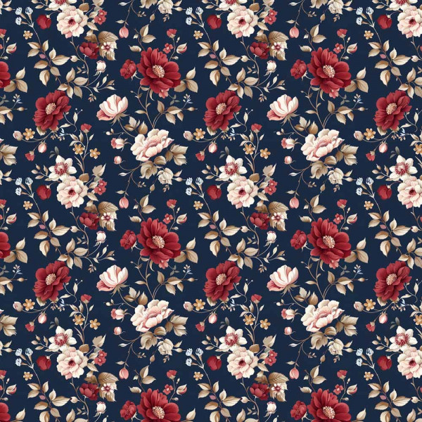 JL26 - TRICOL. COLEÇÃO MARSEILLE - FLORAL MENOR - 100% ALGODÃO A5078-001
