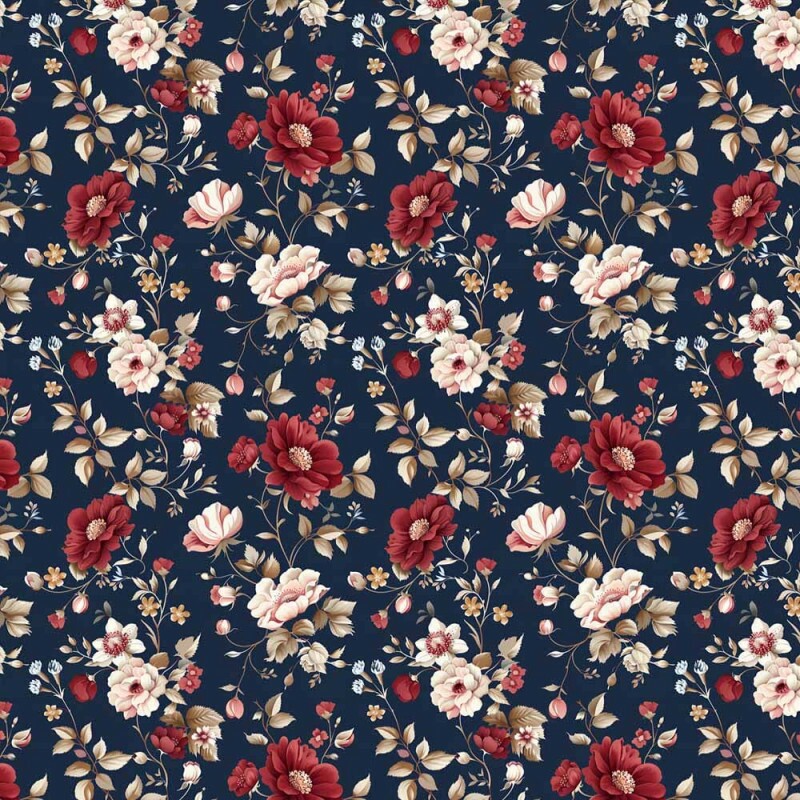 JL26 - TRICOL. COLEÇÃO MARSEILLE - FLORAL MENOR - 100% ALGODÃO A5078-001