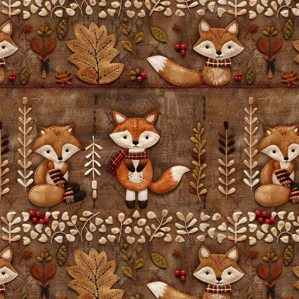 JL26 - TRICOL. COLEÇÃO FOXY - RAPOSA - 100% ALGODÃO A5310-001