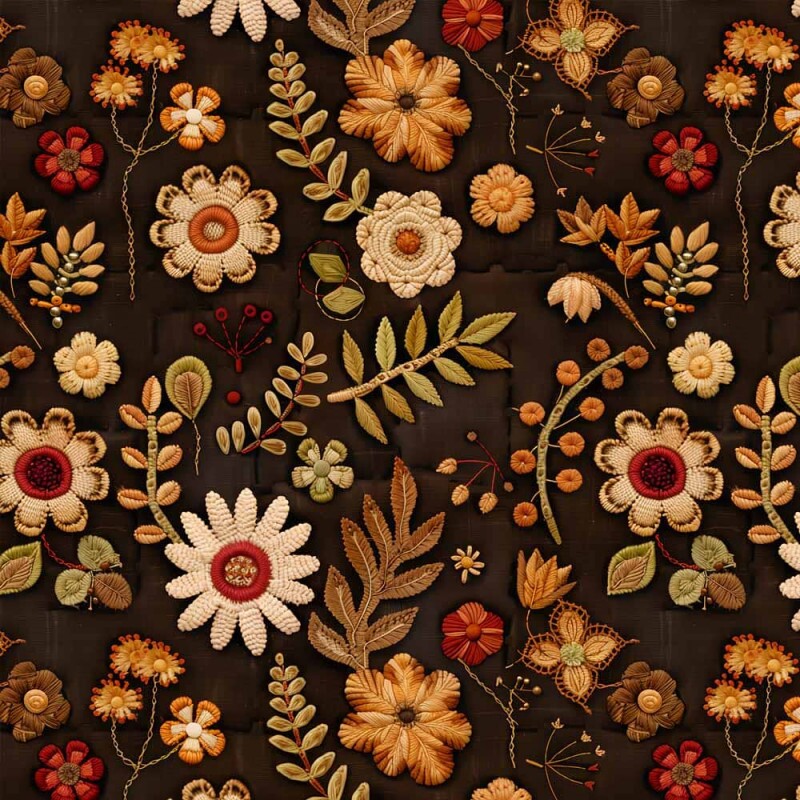 JL26 - TRICOL. COLEÇÃO FOXY - FLORAL CROCHE - 100% ALGODÃO A5309-001