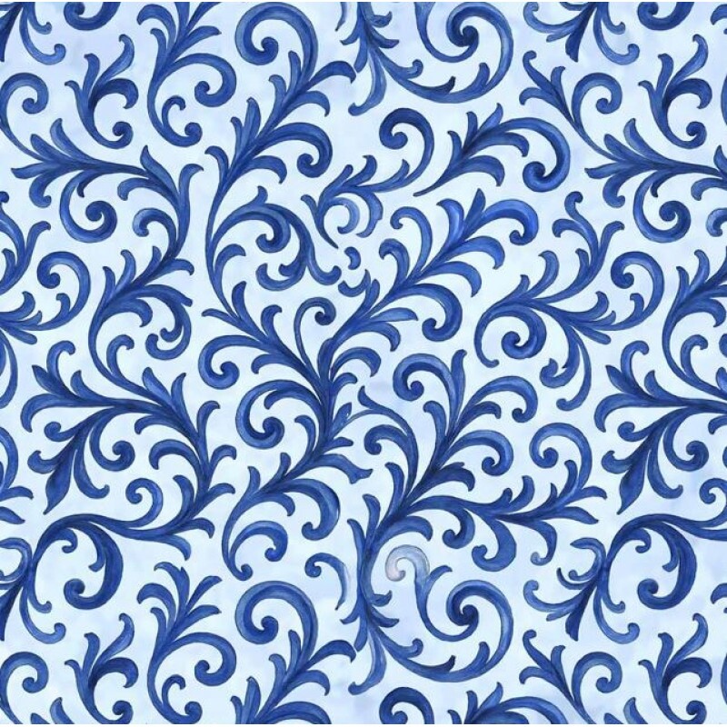 JL26 - TRICOL. COLEÇÃO ITALIAN TILE - TEXTURA AZUL - 100% ALGODÃO A6680-001