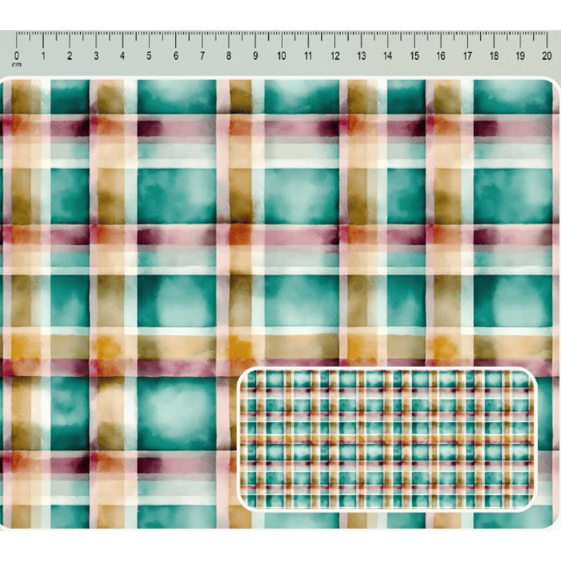 JN26 - TRICOL. COLEÇÃO BOTANICA - XADREZ COMPOSE - 100% ALGODÃO A4001-001
