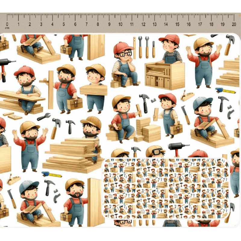 JN26 - TRICOL. COLEÇÃO PROFISSOES - CARPINTEIRO - 100% ALGODÃO A4093-001