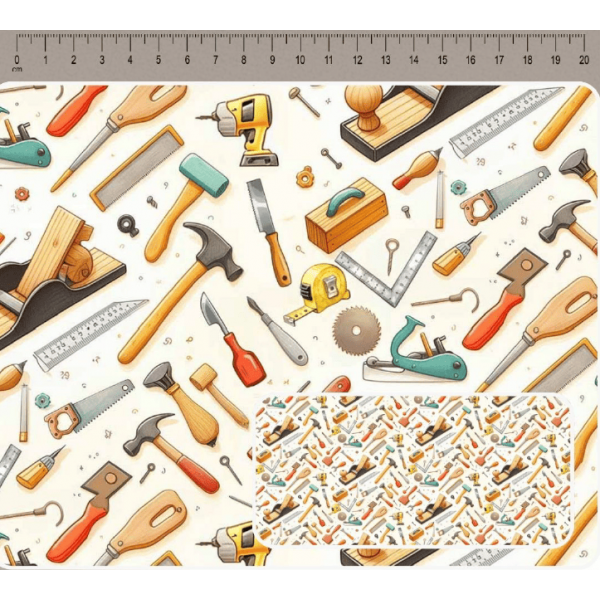 JN26 - TRICOL. COLEÇÃO PROFISSÕES - FERRAMENTAS - 100% ALGODÃO A4092-001