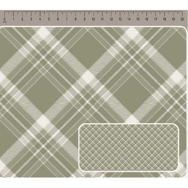 JN26 - SARJA HIDRORREPELENTE COLEÇÃO CLASSY ROSES - XADREZ VERDE - 100% ALGODÃO A4086-001