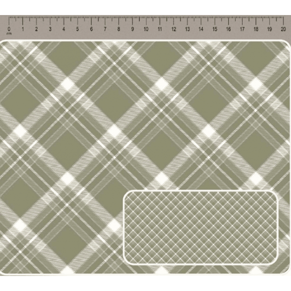 JN26 - TRICOL. COLEÇÃO CLASSY ROSES - XADREZ VERDE - 100% ALGODÃO A4080-001