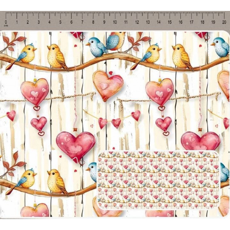 JN26 - TRICOL. COLEÇÃO HAPPINESS - PASSARINHOS - 100% ALGODÃO A4700-001