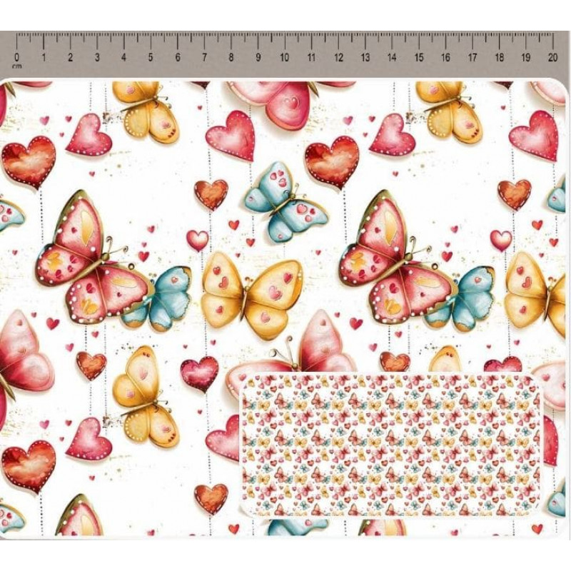 JN26 - TRICOL. COLEÇÃO HAPPINESS - BORBOLETAS - 100% ALGODÃO A4701-001