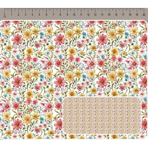 JN26 - TRICOL. COLEÇÃO HAPINESS - FLORAL MIÚDO - 100% ALGODÃO A4704-001