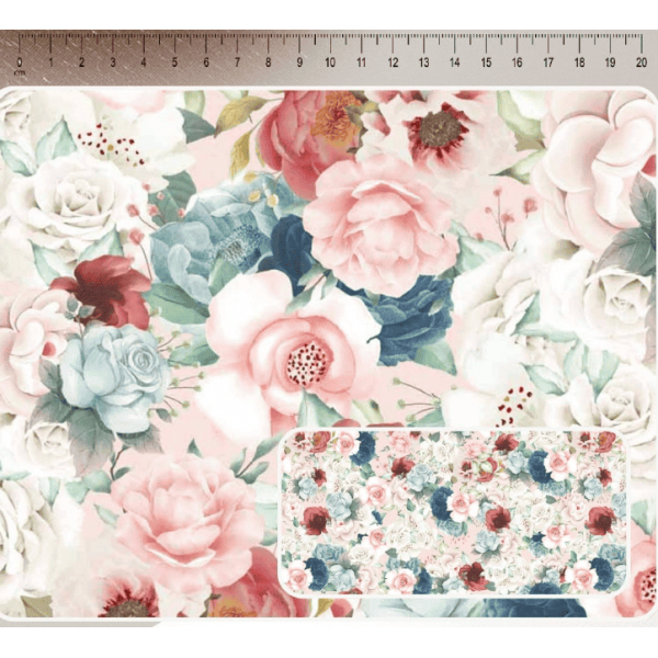 TRICOL. COLEÇÃO IVANA MADI - FLORAL BLUSH - 100% ALGODÃO