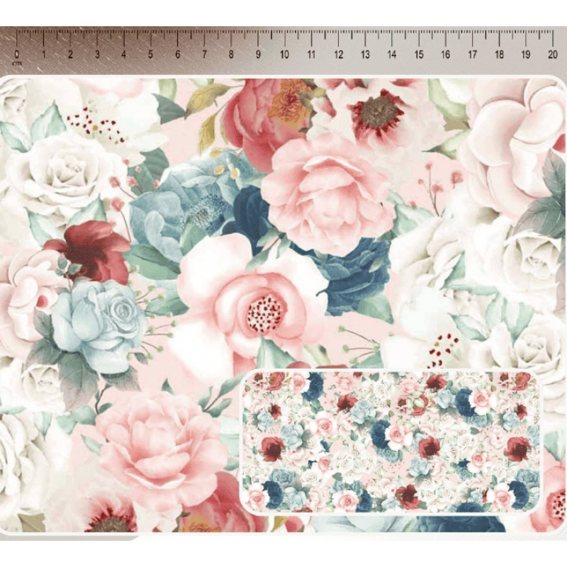 TRICOL. COLEÇÃO IVANA MADI - FLORAL BLUSH - 100% ALGODÃO