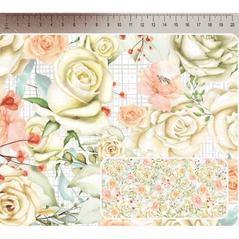 TRICOL. COLEÇÃO IVANA MALDI - FLORAL BLOOM FLORAL - 100% ALGODÃO