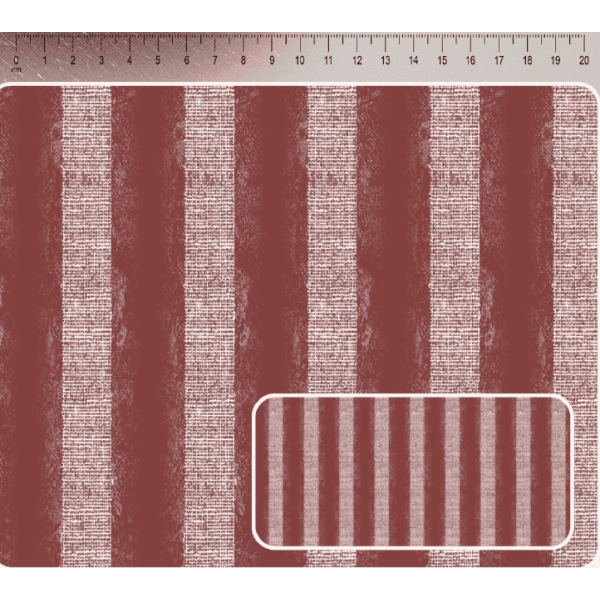 TRICOL. COLEÇÃO IVANA MALDI - LISTRADO CORAL - 100% ALGODÃO