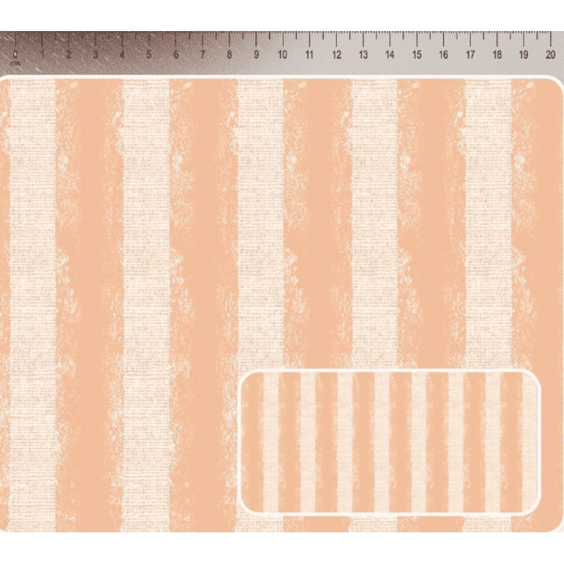 TRICOL. COLEÇÃO IVANA MALDI - LISTRADO SALMÃO - 100% ALGODÃO