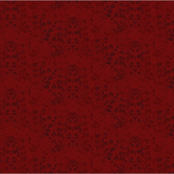 MR26 - TRICOL. COLEÇÃO BAROQUE - TEXTURA ARABESCO VERMELHO - 100% ALGODÃO - A1356-001