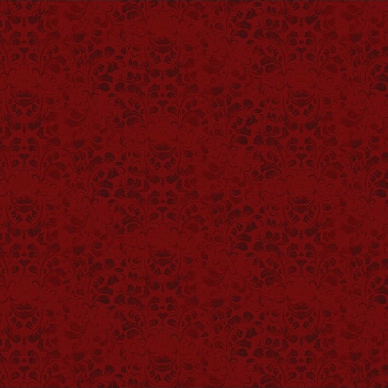 MR26 - TRICOL. COLEÇÃO BAROQUE - TEXTURA ARABESCO VERMELHO - 100% ALGODÃO - A1356-001