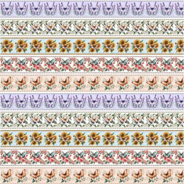 MI26 - TRICOL. COLEÇÃO JARDIM DAS BORBOLETAS - BARRADO - A3337-001