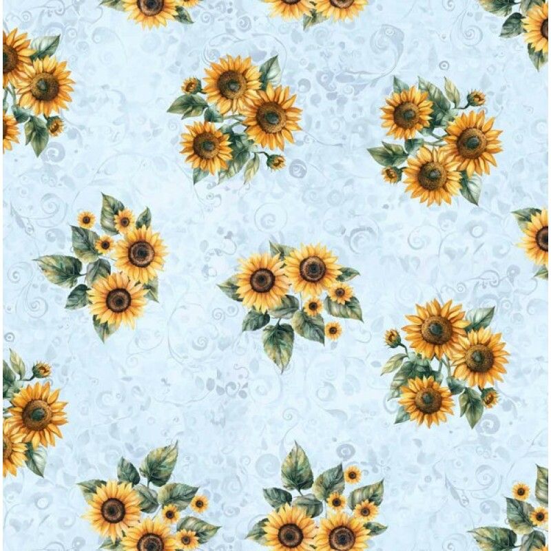 MI26 - TRICOL. COLEÇÃO JARDIM DAS BORBOLETAS - GIRASSOL - 100% ALGODÃO - A3340-001