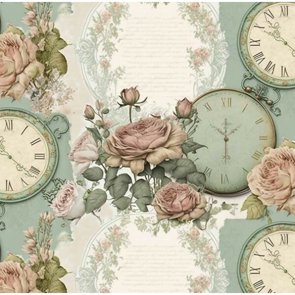 MI26 - TRICOL. COLEÇÃO VINTAGE BIRDS - RELOGIOS - 100% ALGODÃO - A3332-001