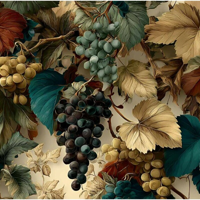 MI26 - TRICOL. COLEÇÃO IMPERIAL - UVAS - 100% ALGODÃO