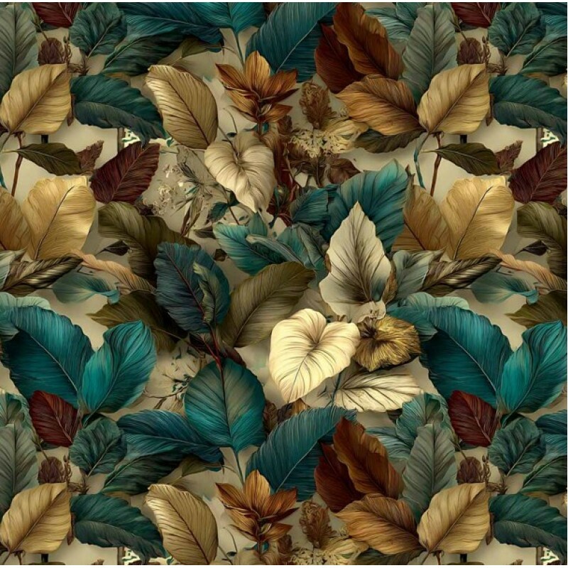 MI26 - TRICOL. COLEÇÃO IMPERIAL - FOLHAGEM -100% ALGODÃO