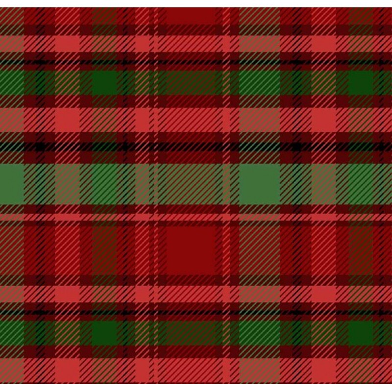 MI26 - TRICOL. COLEÇÃO XADREZ TARTAN - XADREZ ESCOCES VERMELHO E VERDE