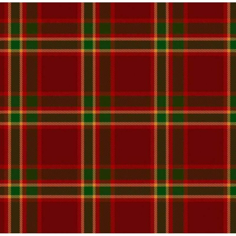 MI26 - TRICOL. COLEÇÃO XADREZ TARTAN - XADREZ VERMELHO COM FRISOS VERDES